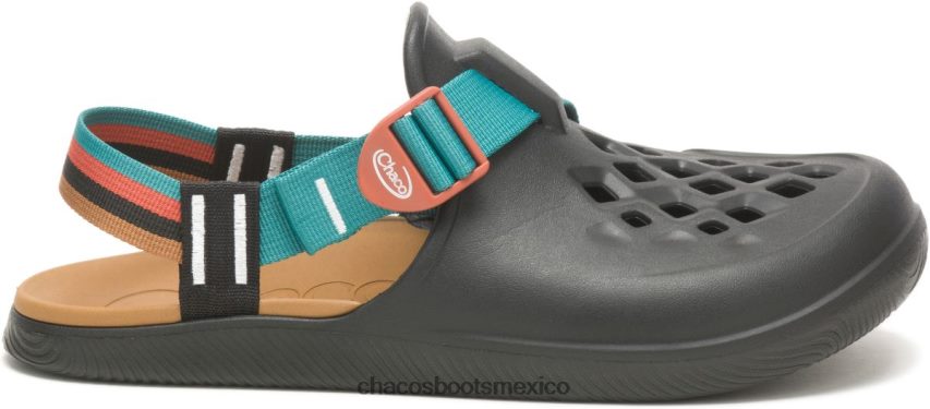 chillos slide hombre chacos retro negro hombres ZXFX08144 Chaco negro retro