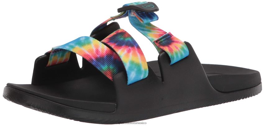 sandalia chillos slidechillos slide para mujer chacos teñidos anudados oscuros mujer ZXFX08273 Chaco teñido anudado oscuro